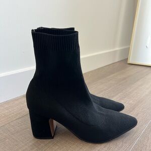 Aldo Knit Black Ankle Boots